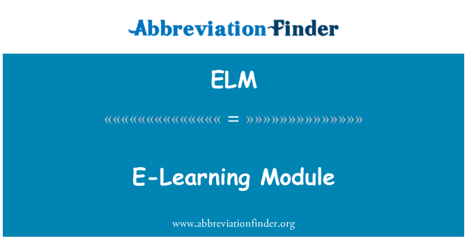 ELM: Modul E-Learning