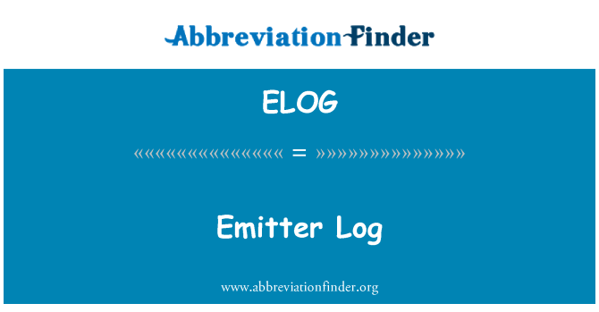 ELOG: Logboek van het emitter