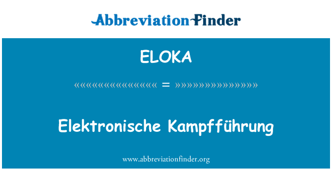 ELOKA: 只要 Kampfführung