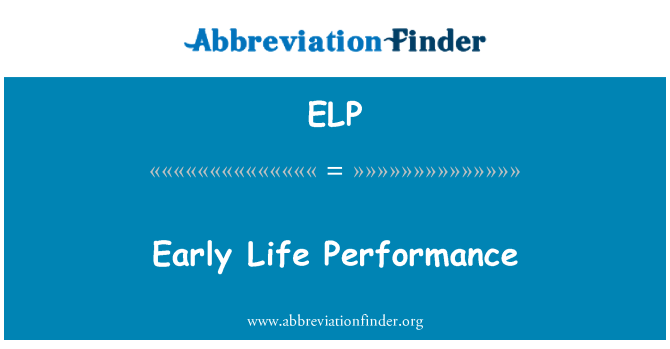 ELP: Actuació de vida primerenca