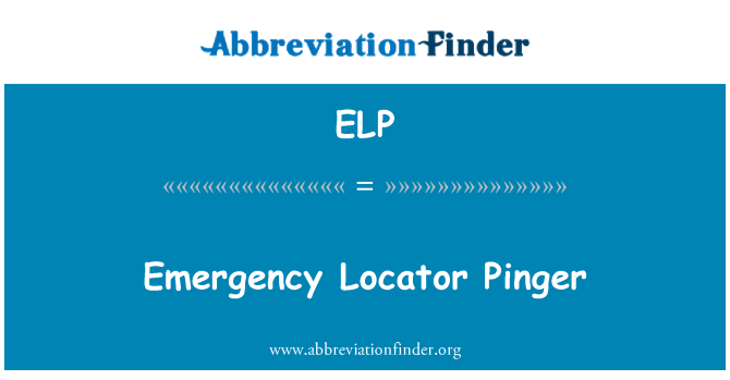 ELP: Emergency Locator Pinger