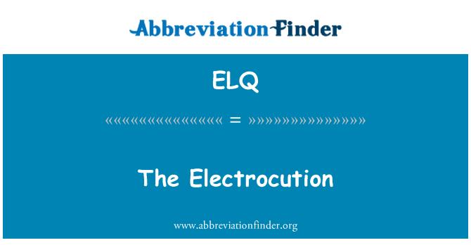 ELQ: La electrocución