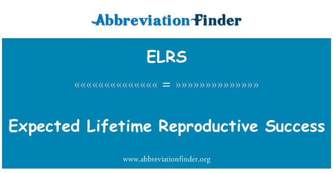 ELRS: Forventet levetid reproduktiv succes