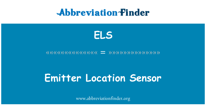 ELS: Emitter locatie Sensor