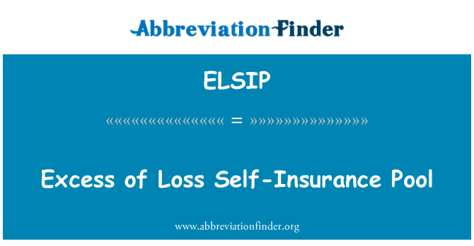 ELSIP: Excess of Loss Self-Insurance Pool