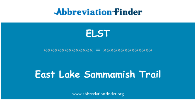 ELST: Is-sensiela ta ' Sammamish tal-Għadira tal-Lvant