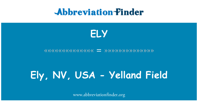 ELY: Trelái, NV, UDA-maes Yelland