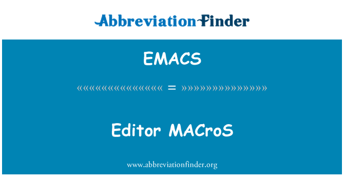 EMACS: Szerkesztő makrók