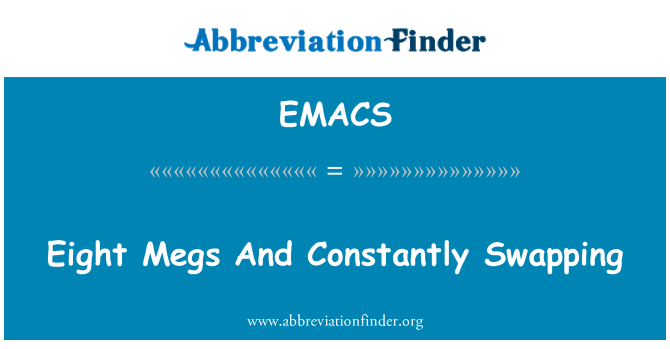 EMACS: Oito megas e constantemente trocando
