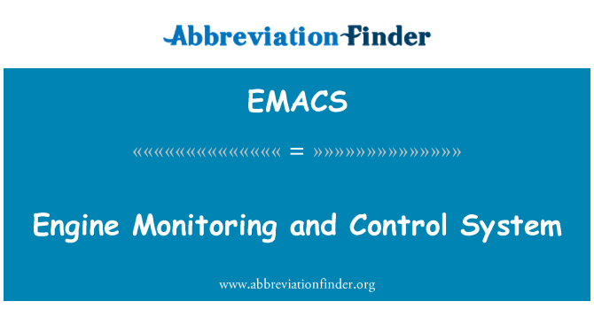 EMACS: Motor spremljanje in nadzor sistema