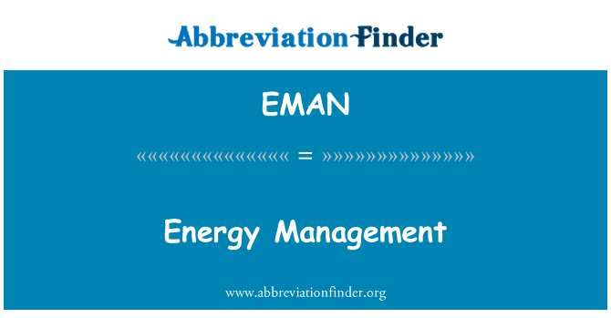 EMAN: Energetický Management