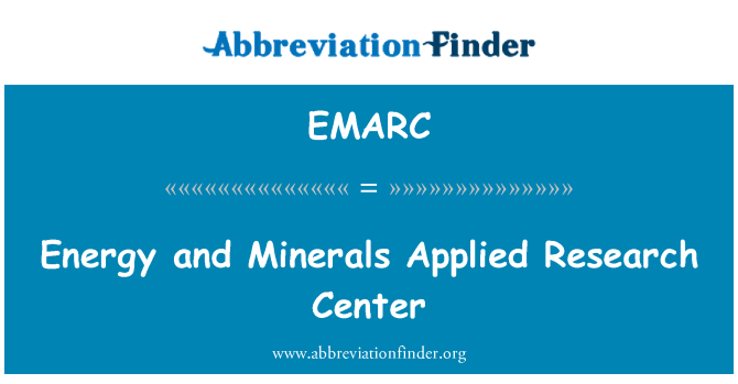EMARC: Energi og mineraler brukt forskningssenter