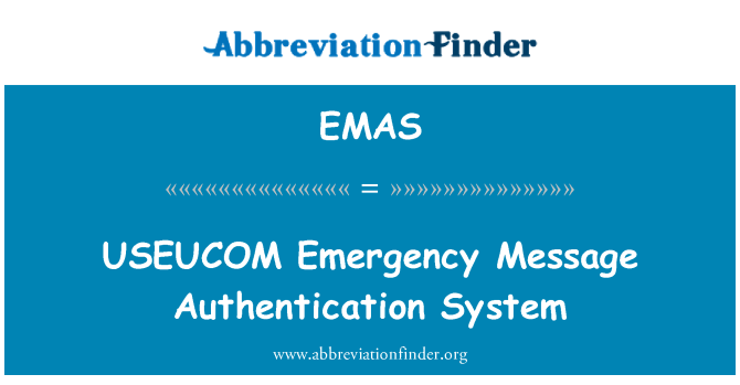 EMAS: Système d'authentification de Message d'urgence USEUCOM