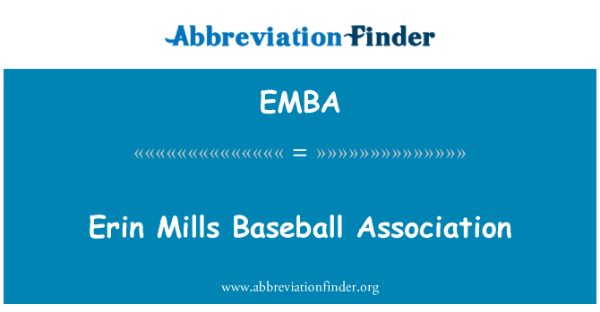 EMBA: Associação de beisebol de Erin Mills