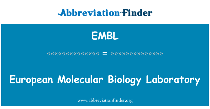 EMBL: Laboratorju tal-bijoloġija molekulari Ewropej