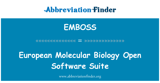 EMBOSS: Europeiska molekylärbiologiska Open Software Suite