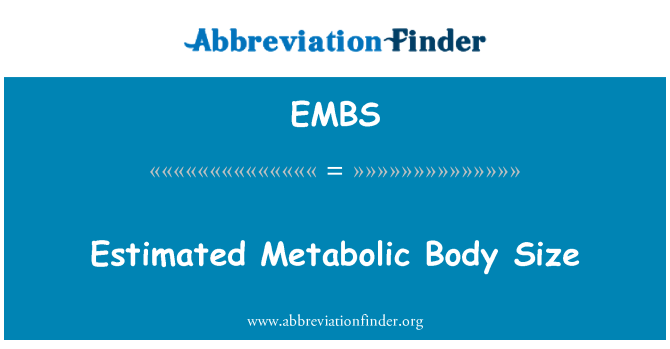 EMBS: चयापचय शरीर के आकार का अनुमान