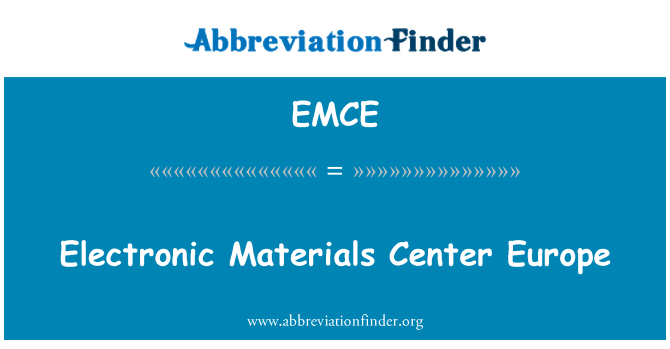 EMCE: Elektronische Materialien Center Europa