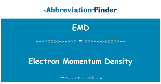 EMD: Elektron Momentum tæthed