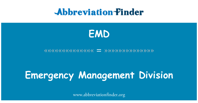 EMD: Отдел по чрезвычайным ситуациям