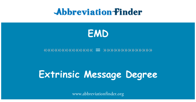 EMD: Message extrinsèque degré