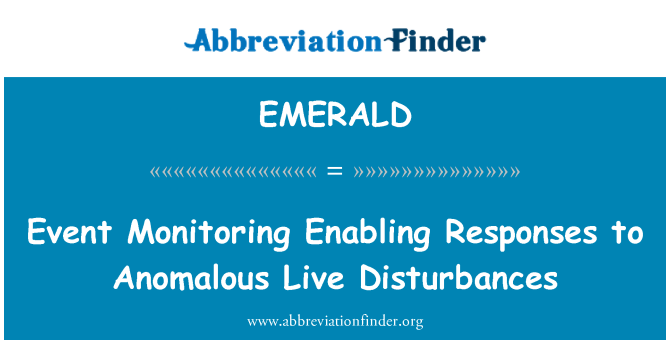 EMERALD: Gebeurtenis controle inschakelen reacties op abnormale Live verstoringen