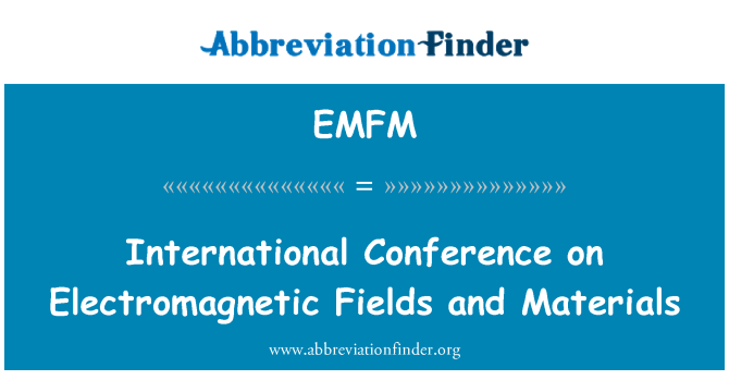 EMFM: Mezinárodní konference o elektromagnetických polích a materiály