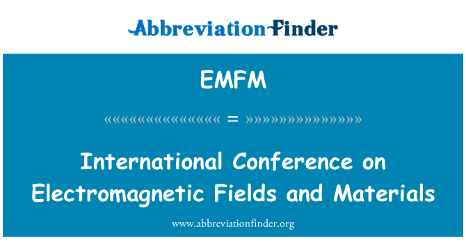 EMFM: Internationell konferens om elektromagnetiska fält och material