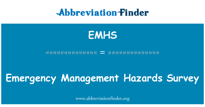 EMHS: 應急管理危害調查