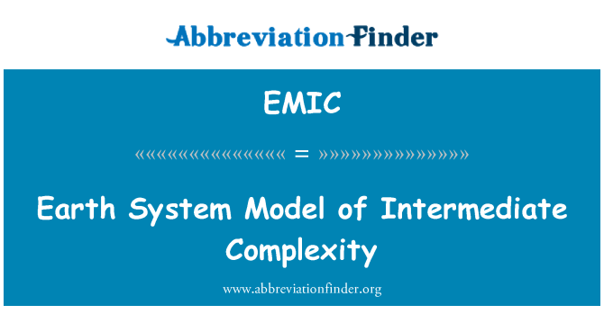 EMIC: Earth System Model of Intermediate Complexity