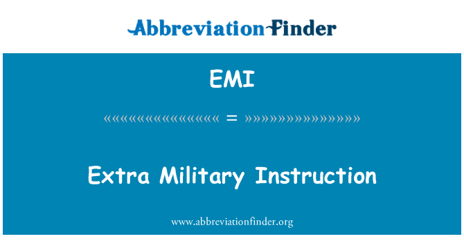 EMI: Extra militaire instructie