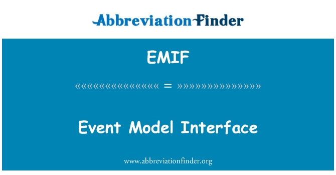 EMIF: Događaj Model sučelje