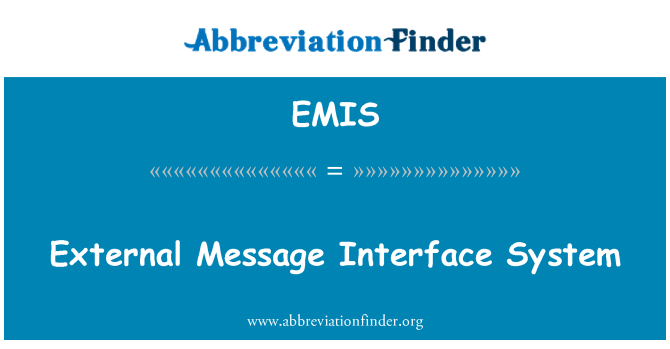 EMIS: Eksterne melding grenseflate System