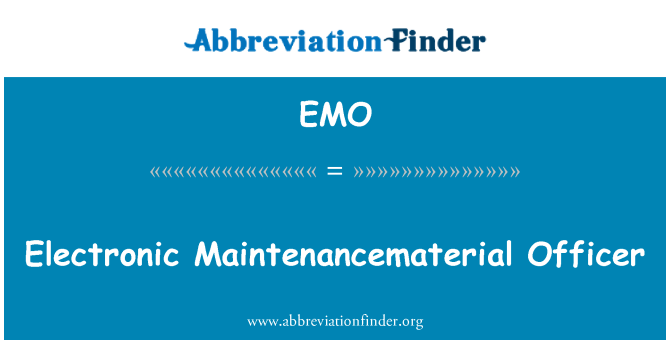 EMO: Электронные Maintenancematerial офицер