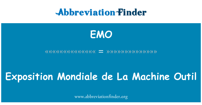 EMO: תערוכות מכונת de La Mondiale Outil