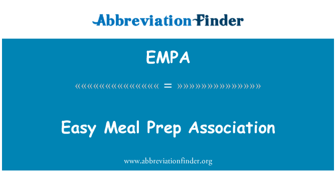EMPA: Associazione preparazione pasto facile
