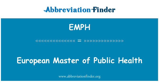 EMPH: Mèt Ewopeyen de sante piblik