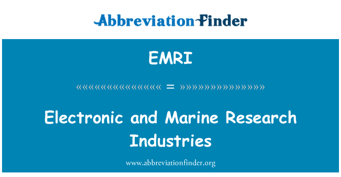 EMRI: Recherche électronique et Marine Industries