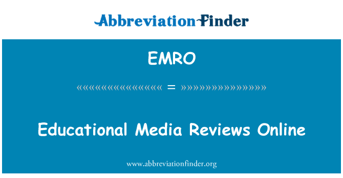 EMRO: Recenze vzdělávacího média Online