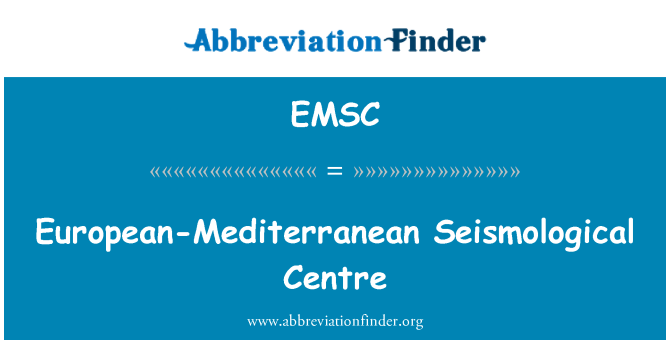 EMSC: Europa-Mittelmeer Seismological Centre