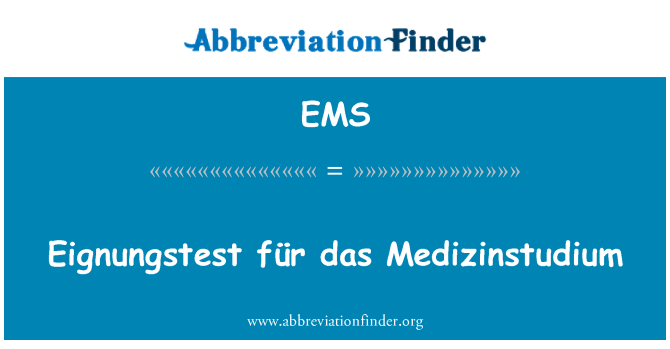 EMS: Eignungstest 모피 신발 Medizinstudium