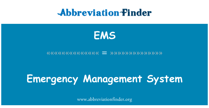 EMS: 應急管理體系