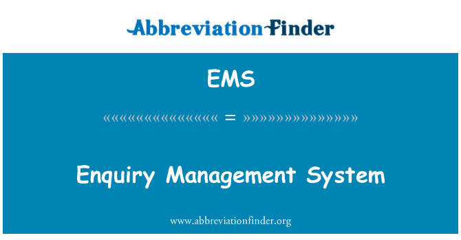 EMS: Enquiry Management System