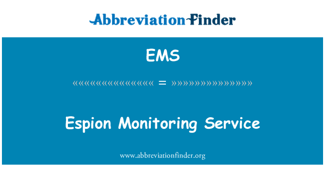EMS: Espion pemantauan Perkhidmatan