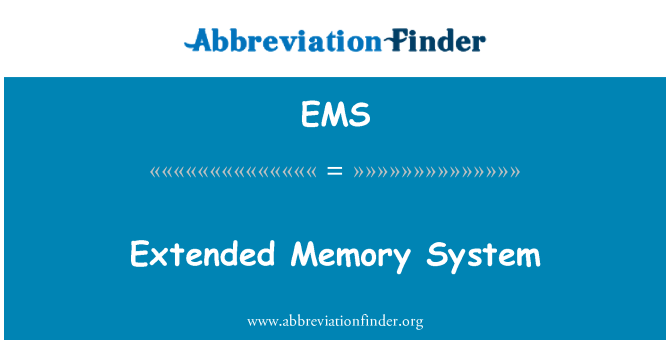 EMS: Laajennettu muisti järjestelmä