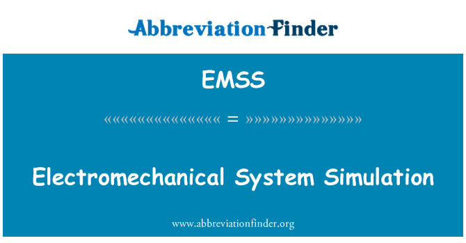EMSS: Elektromechanický systém simulace