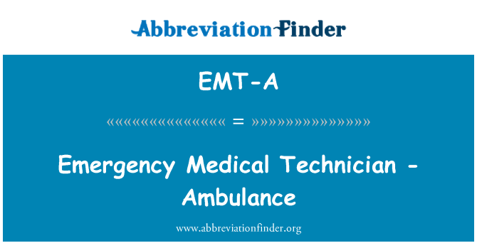 EMT-A: חובש - אמבולנס