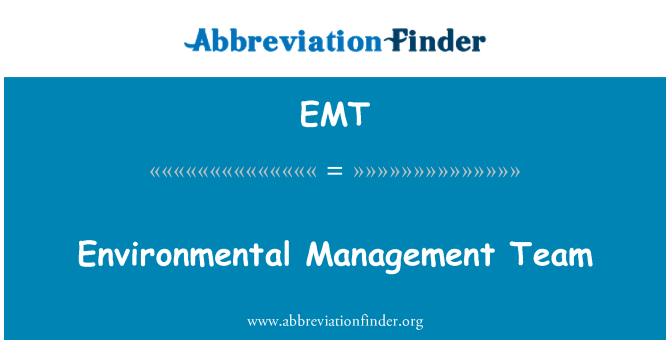 EMT: Environmentálny manažment tímu