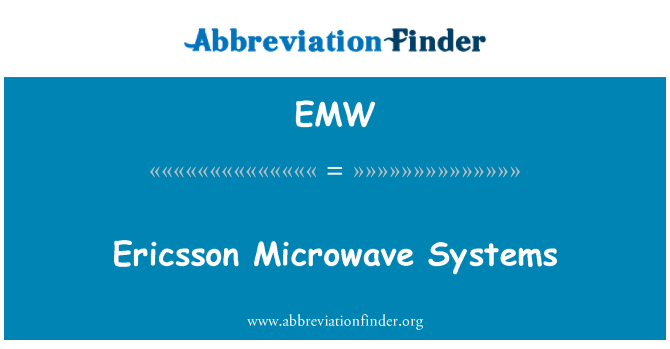 EMW: Sistemi ta ' Microwave Ericsson