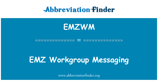 EMZWM: העברת הודעות קבוצת עבודה EMZ